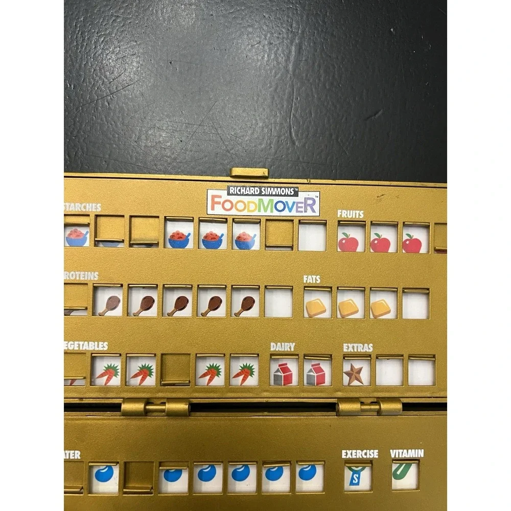 Richard Simmons Food Mover Gold 1400 & 1600 Calories 1998 Vintage‎ Food Tracker